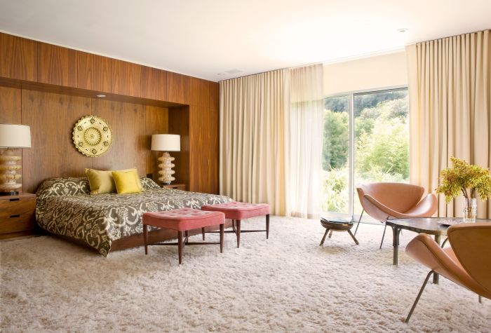 Mid century modern bedroom design