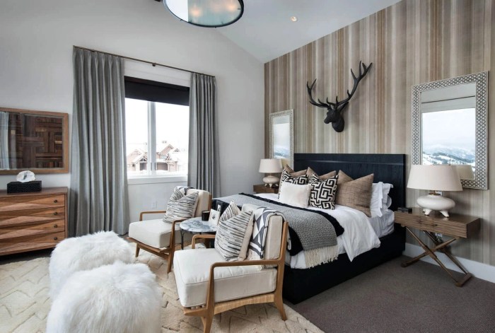 Modern rustic bedroom design